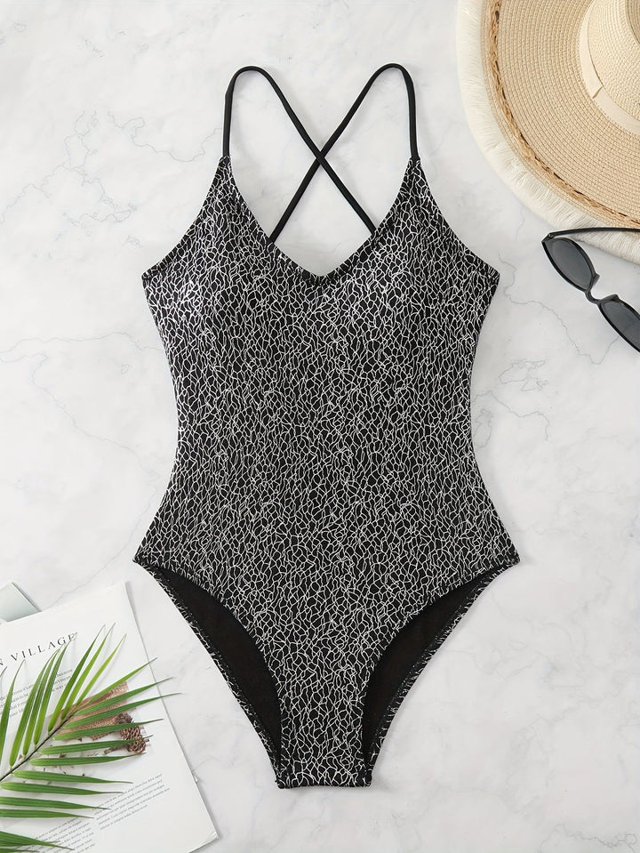 Dame One-Piece Badedragt med raffineret krydsbærer-design Skovae