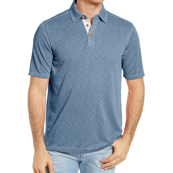 Herre Polo-Shirt med stilfuld knaplukning Stilla