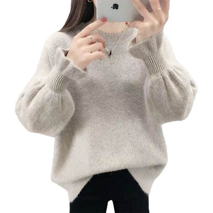 Femme Blød Puffærmet Strikpullover Stilla