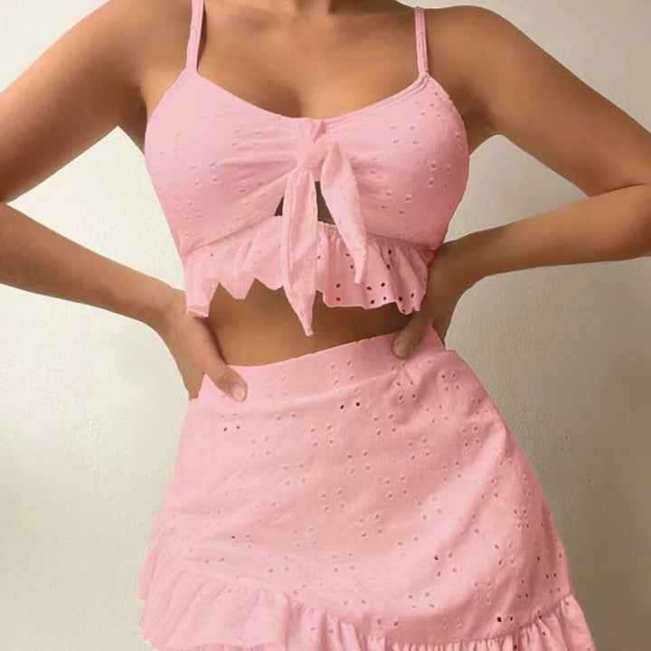 Damer legende Crop-Top og flæse nederdel sæt Skovae