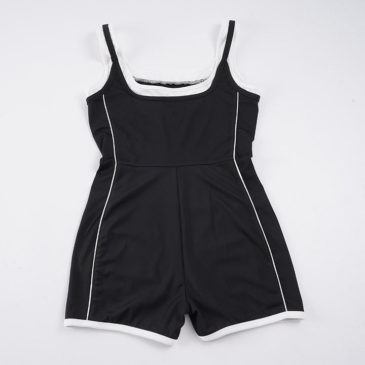 Dame sporty jumpsuit med justerbare stropper og åndbar funktion Skovae