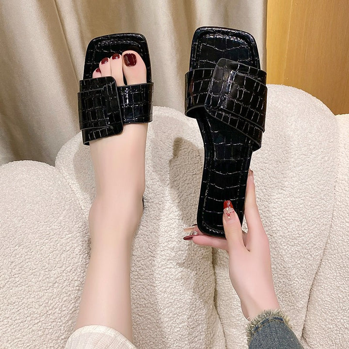 Damer Åbne Clogs med moderne Krokodille-design og komfortabelt Sål Stilla