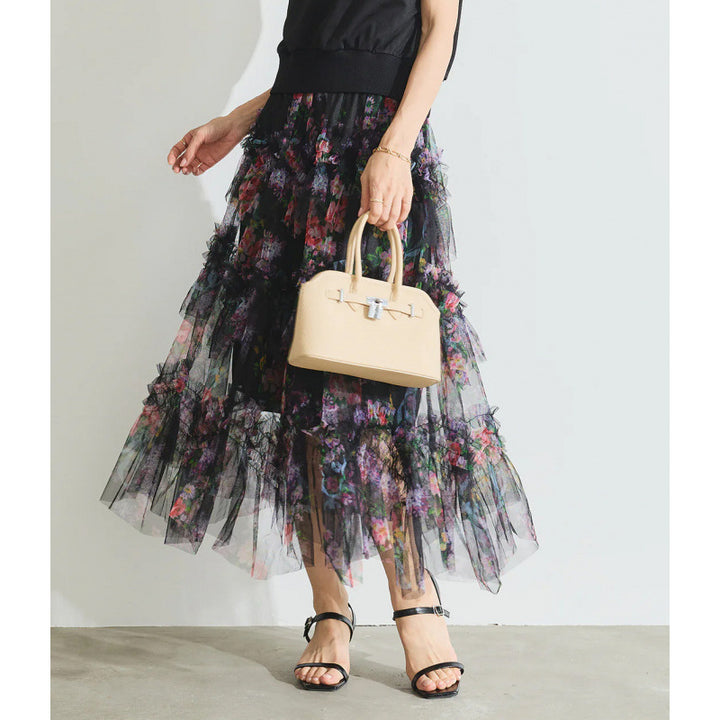 Dame lagdeling blomster maxi nederdel Stilla