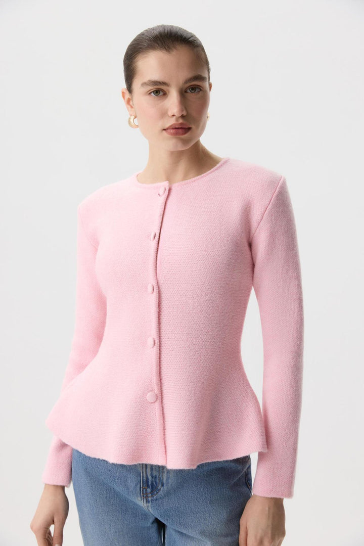 Damer elegant cardigan med struktureret design og tætsiddende snit Stilla