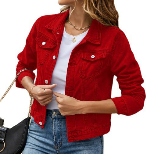 Dame Casual Denimjakke med struktureret snit Stilla