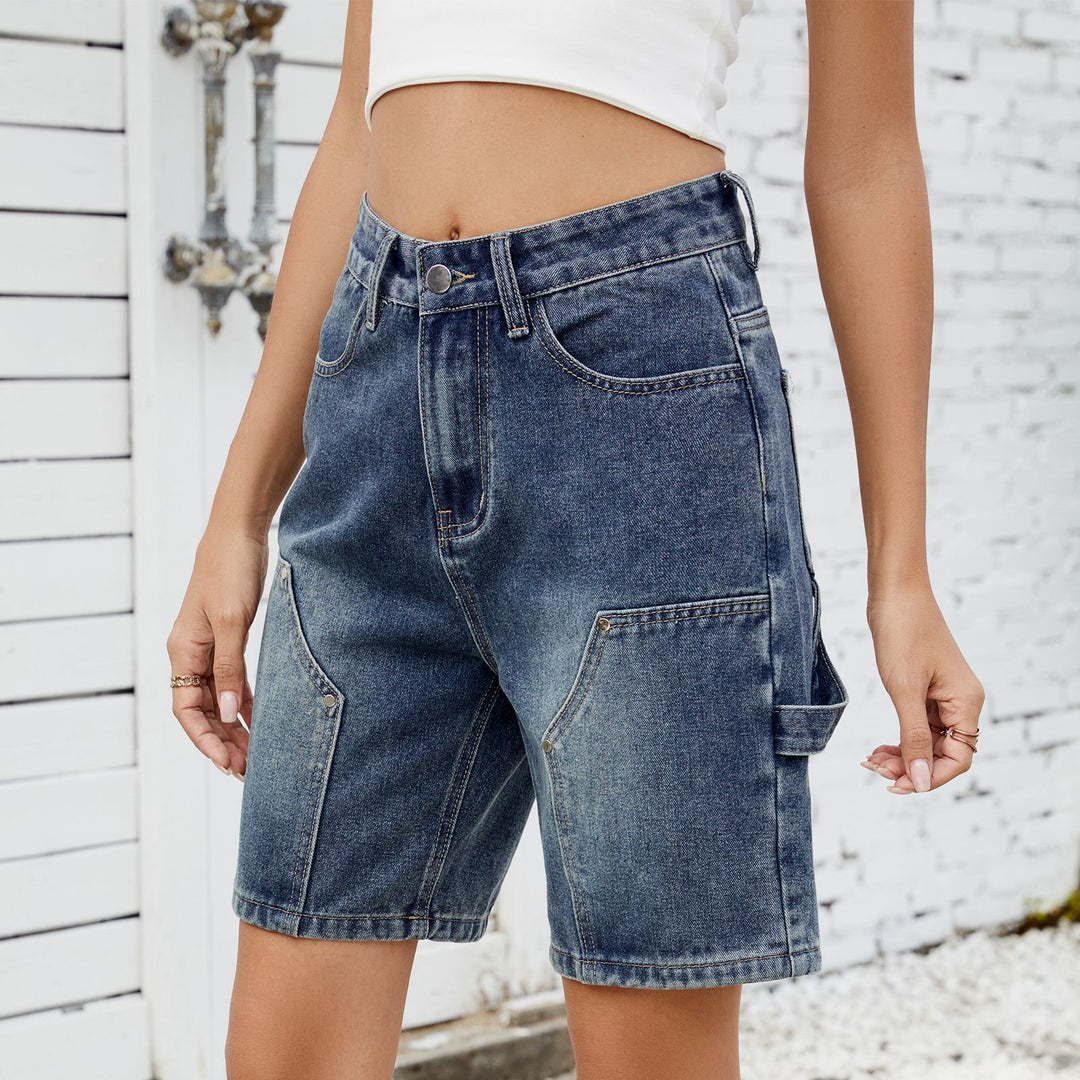 Dame Utility Denim-Shorts Stilla