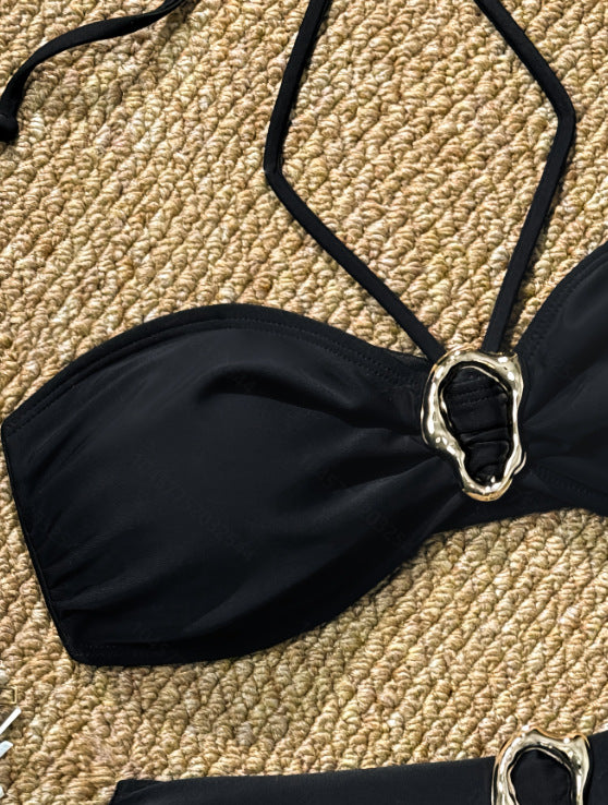 Dame High-Waist Bikini Sæt med Chic og Elegante Detaljer Stilla