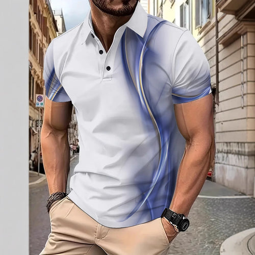Herrer Poloshirt med moderne Fluiddesign Stilla