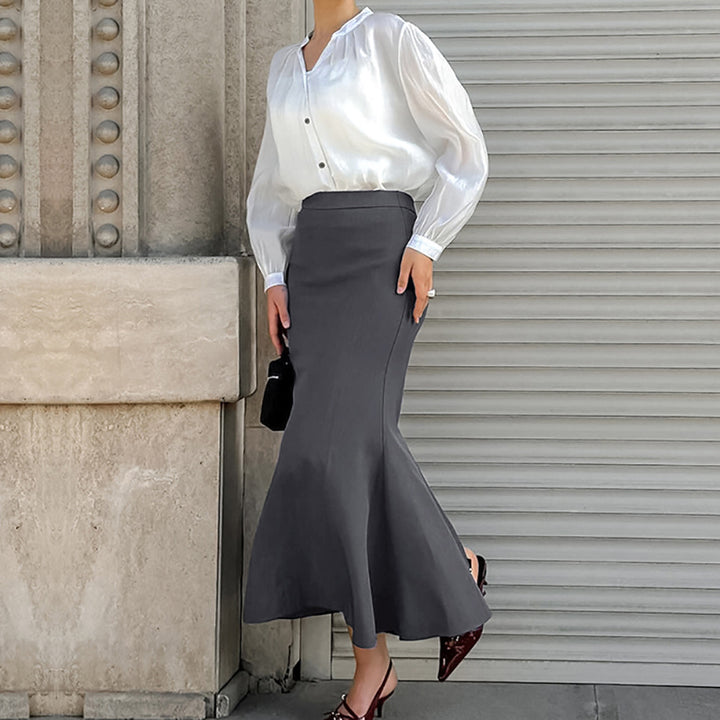 Dame Nederdel med elegant flamme silhuet Stilla