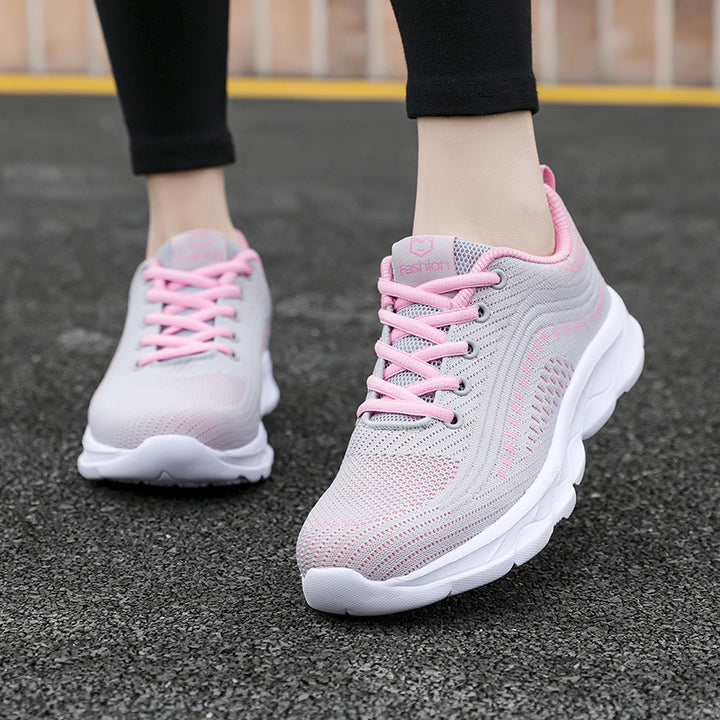 Dame nan ultralette komfort-gå-sneaker til hverdag og fritid med sømløst strikkskall, reaktionsfølsom luftpude-mellemsål og polstret hælkappe Skovae