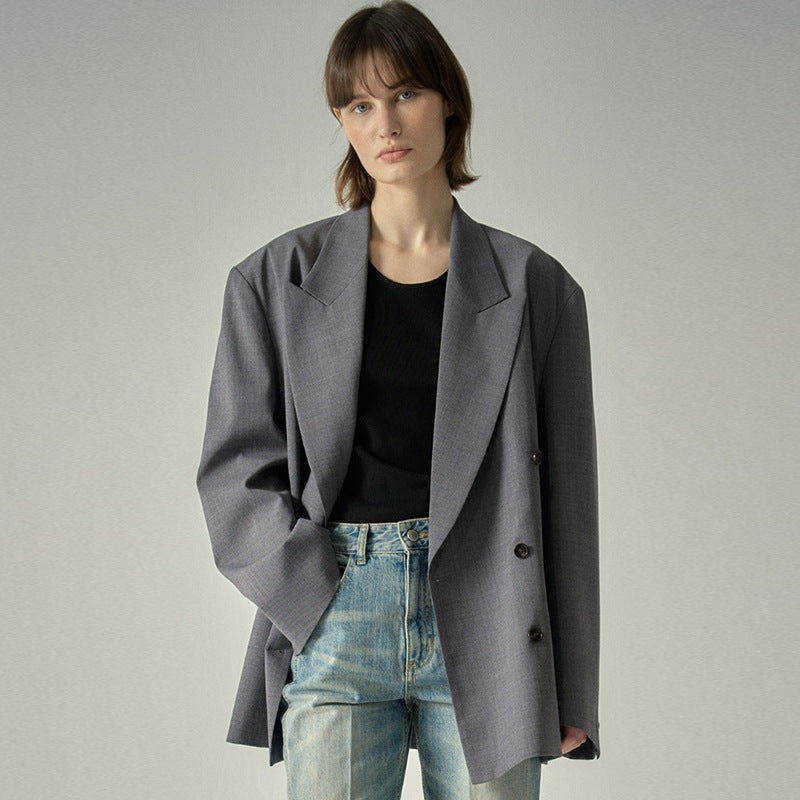 Dame Oversized Blazer med moderne snit og eksklusive knapdetaljer Stilla