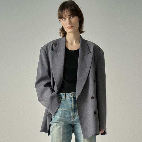 Dame Oversized Blazer med moderne snit og eksklusive knapdetaljer Stilla