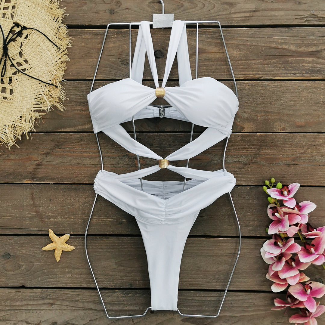 Dame Bikini-sæt med innovativt bære-system og moderne cut-out-design Stilla