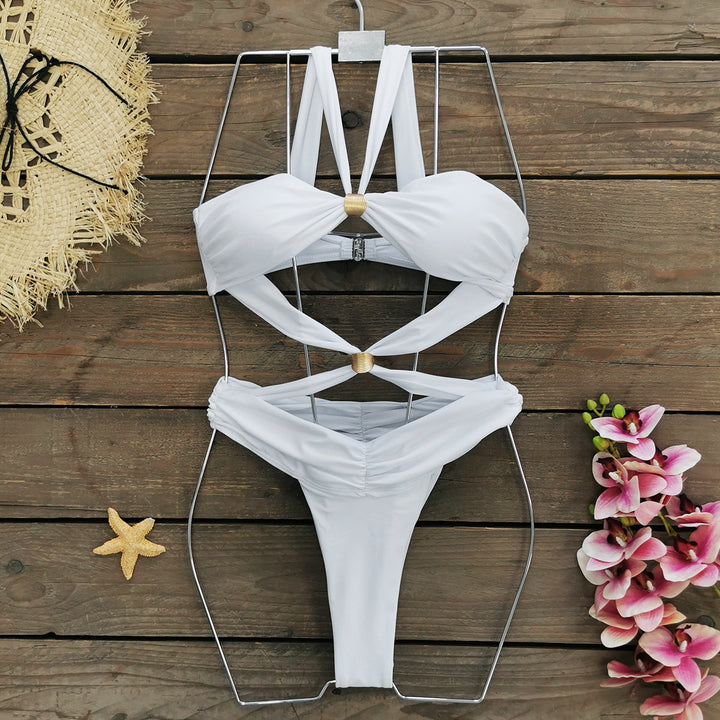 Dame Bikini-sæt med innovativt bære-system og moderne cut-out-design Stilla