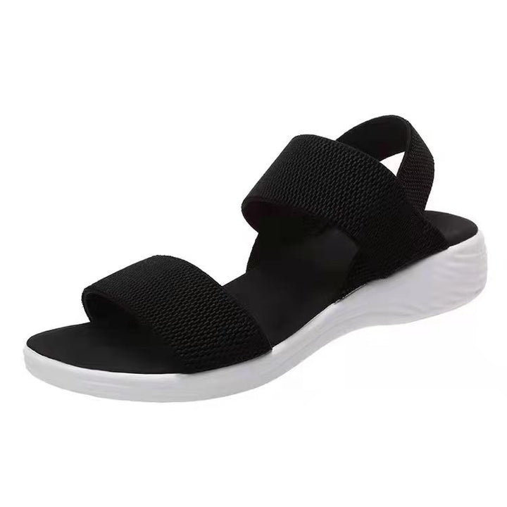 Dame Åndbare Sandaler med elastiske Remme og komfortabel Sål Stilla