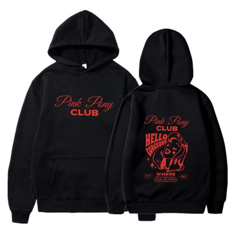 Dame hoodie med kreativ grafisk design Skovae