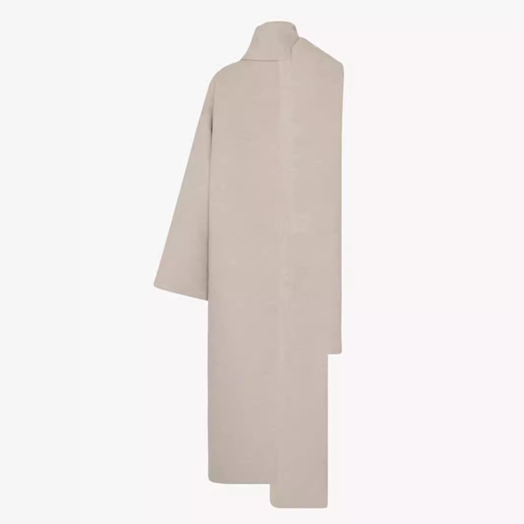 Kvinders elegante og tidløse uld poncho med tørklæde Stilla