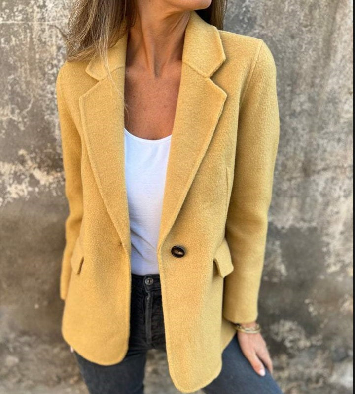 Kvinder elegant blazerjakke lavet af blød fleece Stilla