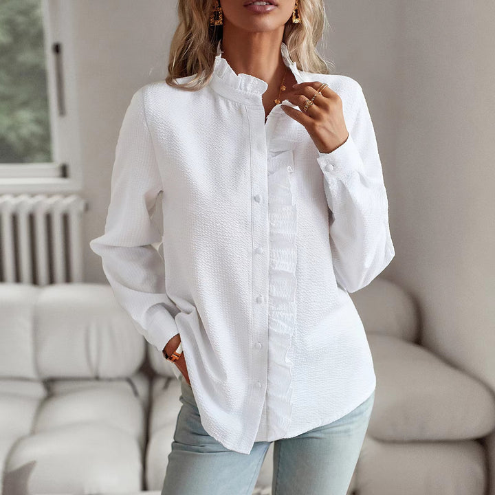 Dame charmerende Bluse med flæse Stilla