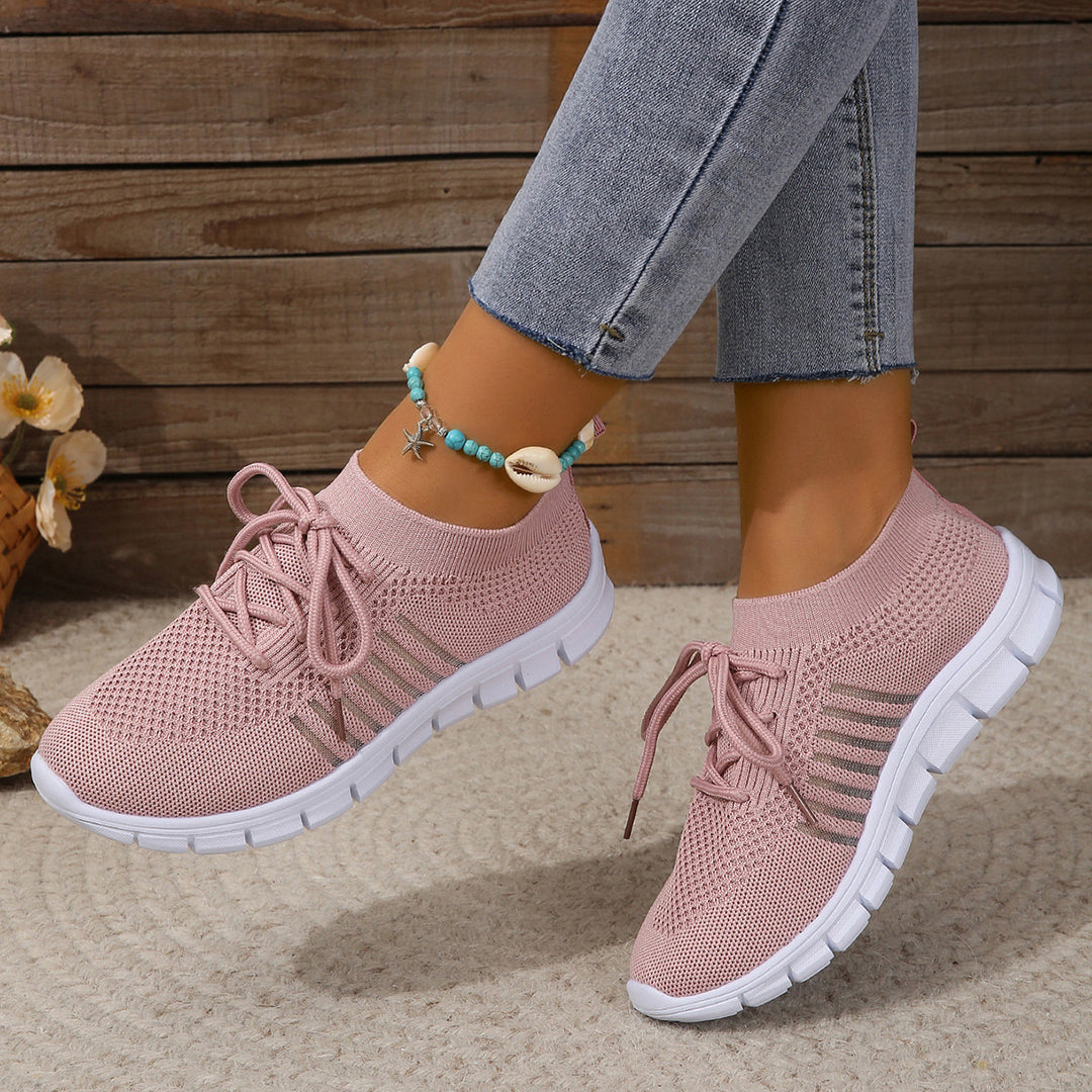 Dame Sporty Sneakers med åndbart strikoverdel Stilla