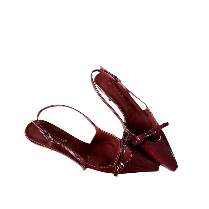 Dame Slingback Pumps med elegant sløjfedekoration og smart hæl Stilla