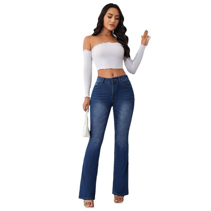 Kvinder Højtaljede Bootcut Jeans Stilla