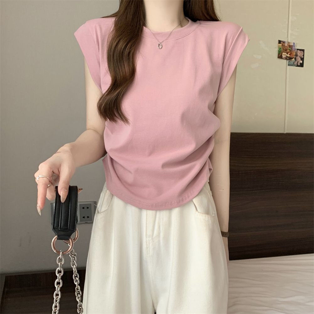 Femme Relaxed Fit Kap ærme T-shirt Stilla
