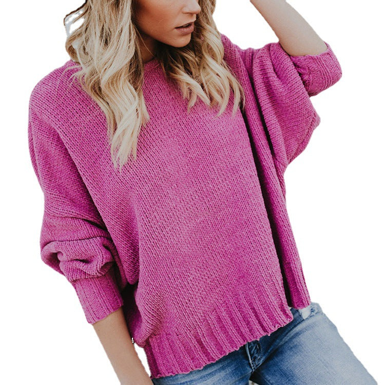 Kvinderne oversized strikket sweater med brede ærmeslutter og afslappet look Stilla