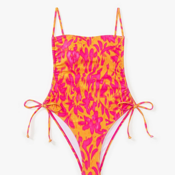 Dame One-piece badedragt med sideknuder Skovae