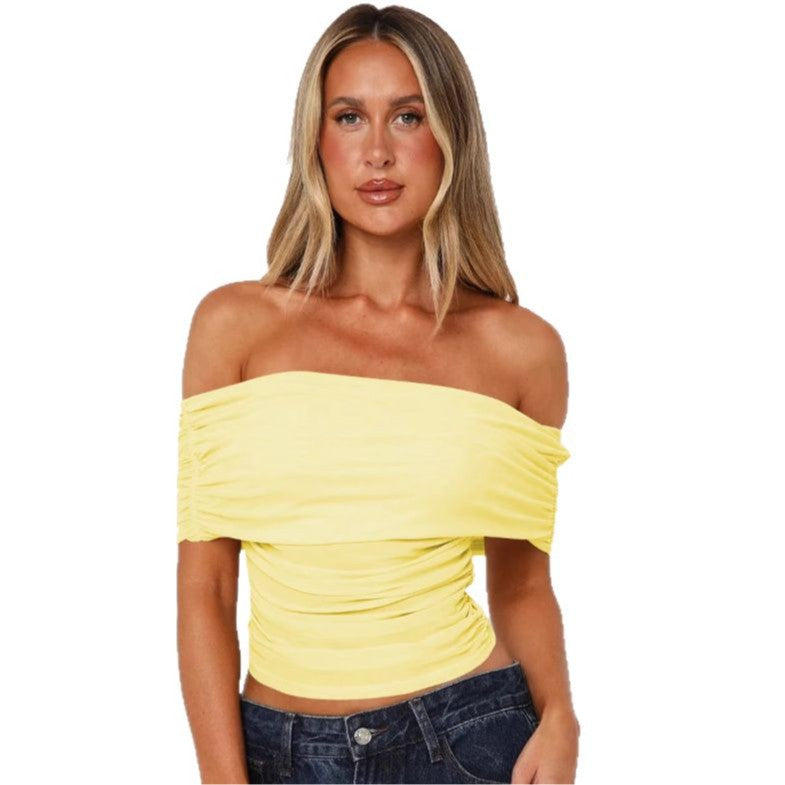Dame Off-Shoulder Top med Røffeldetalje Stilla