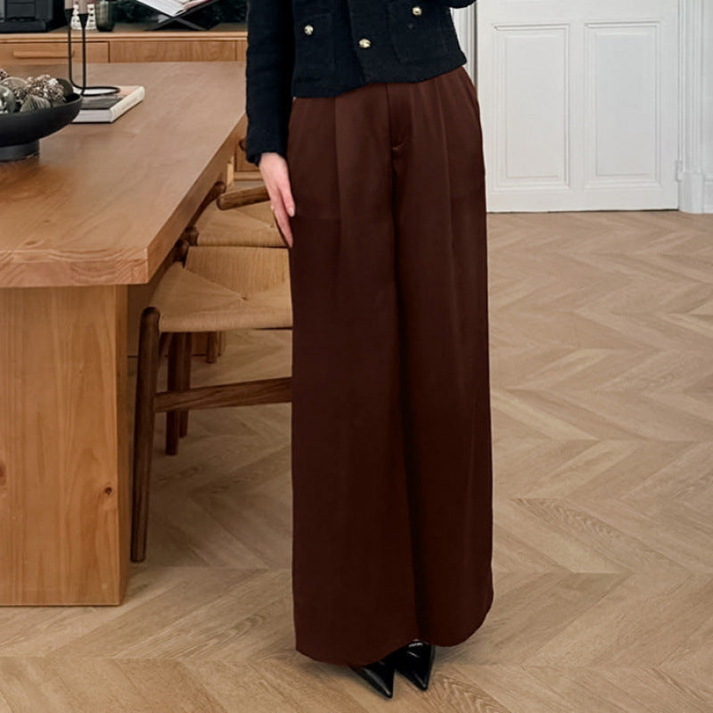 Dame Elegant bredbukser med høj talje og komfortabel pasform Skovae