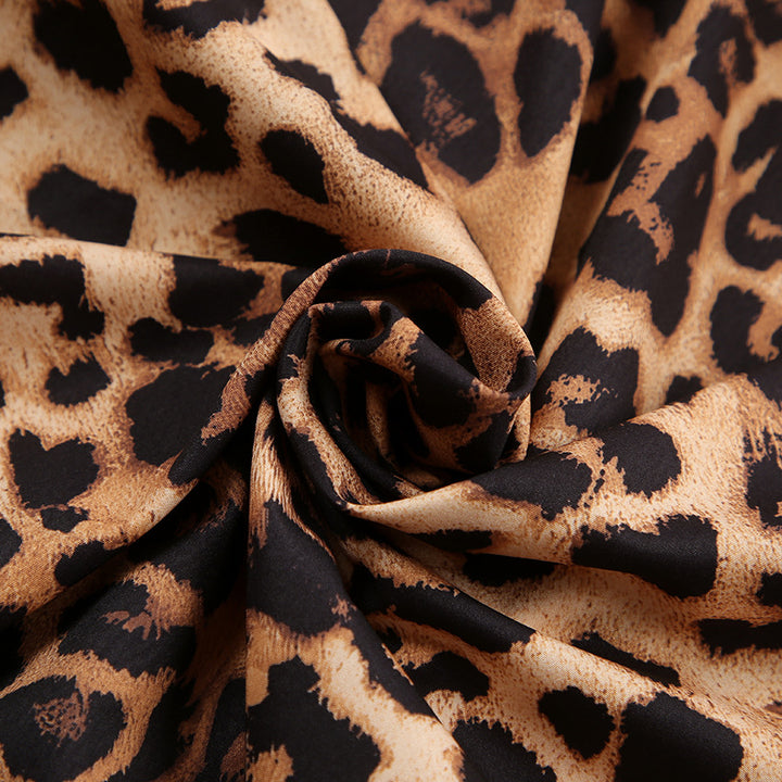 Dame Elegante Pyjamasæt med leopardmønster og komfortabel pasform Stilla