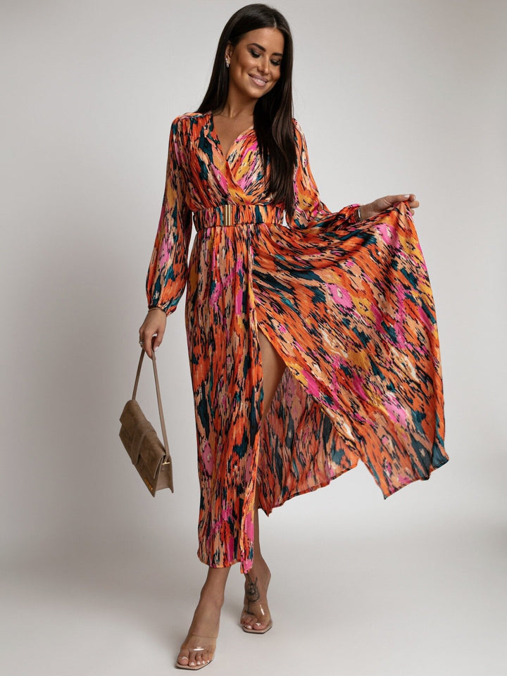 Kvindernes Livlige Maxi Wrap Kjole Stilla