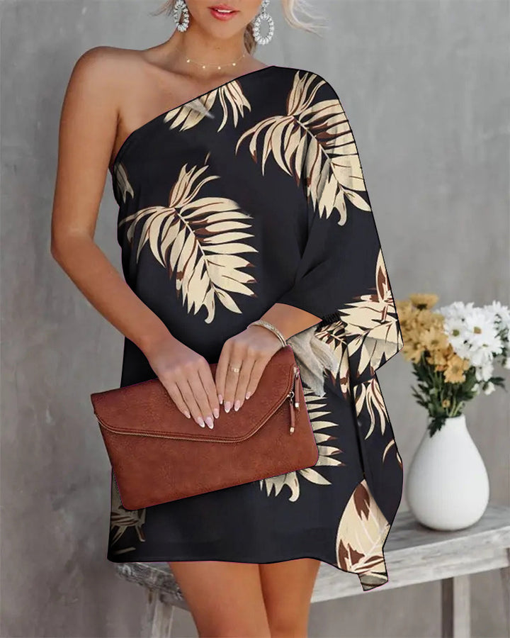 Dame asymmetrisk Off-Shoulder kjole med afslappet snit Stilla