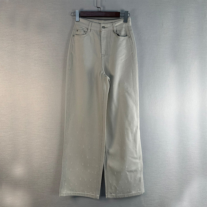 Dame højtaljede jeans med bredt ben Stilla