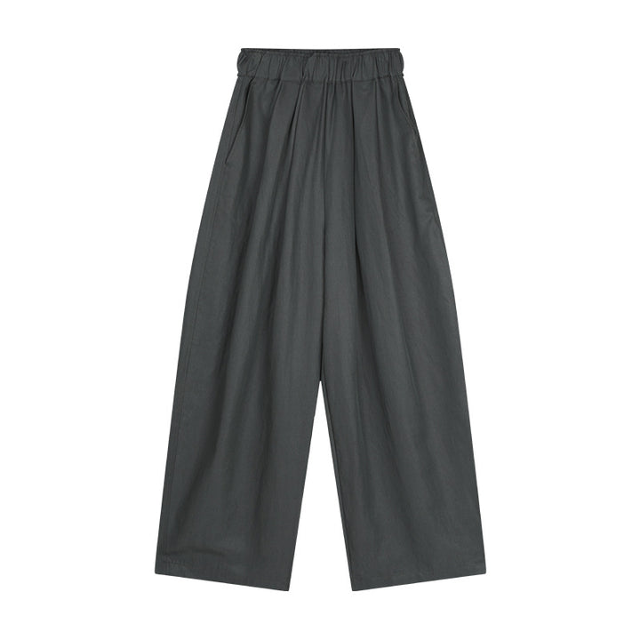 Dame bred stofbuks med elastisk talje og plisserede detaljer Stilla