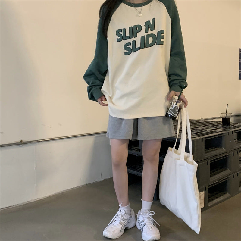 Femme Grafik Raglan Ærme T-Shirt Stilla