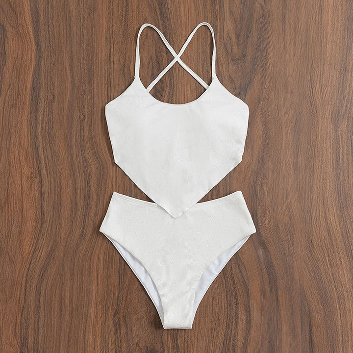 Dame højt skåret bikini-sæt med krydsbånd-design Skovae