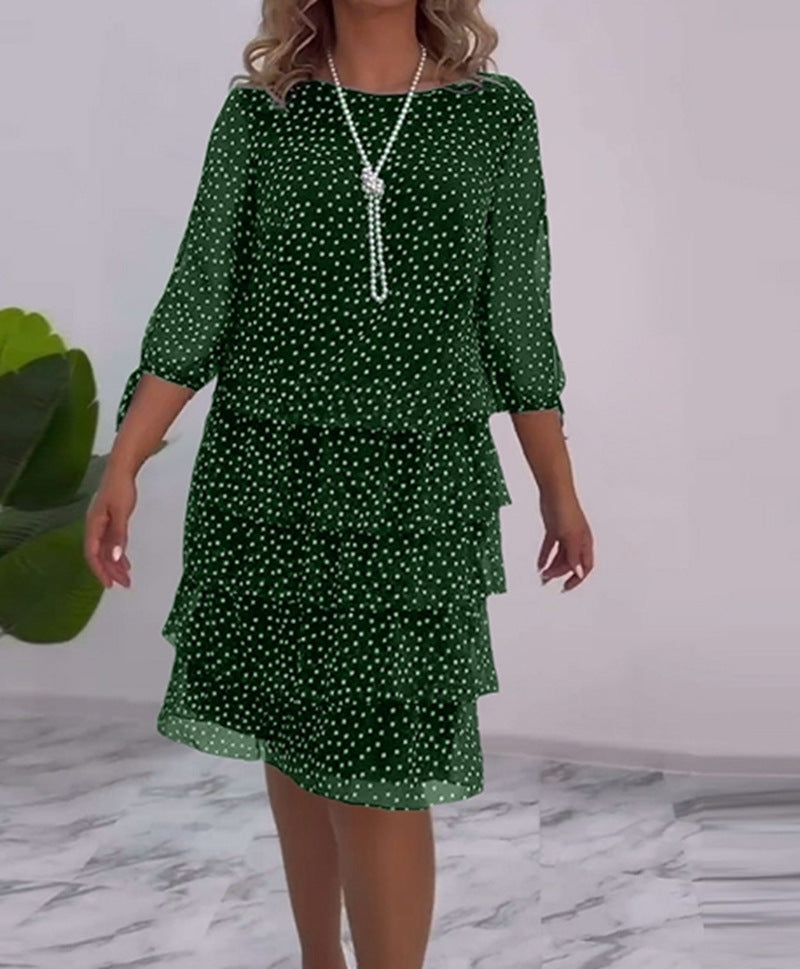 Kvinders skjortekjole med flæse design Stilla
