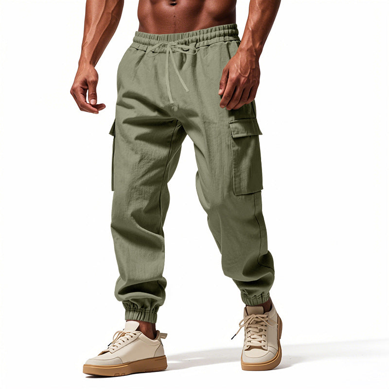 Herrernes Cargo-Joggingbukser med elastisk talje og flere funktionelle lommer Stilla