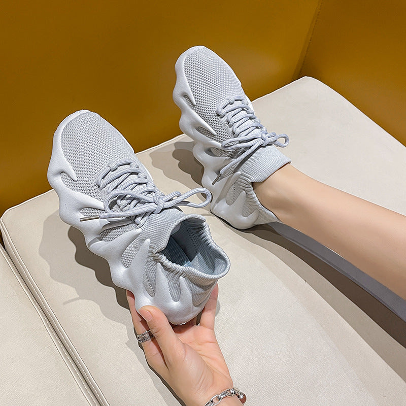 Dame Åndbare Lifestyle Sneakers med unikt design og fleksibel sål Stilla