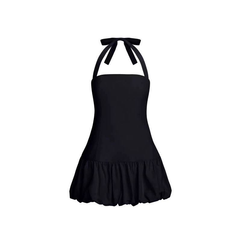 Dame Neckholder Flared Mini Kjole Stilla