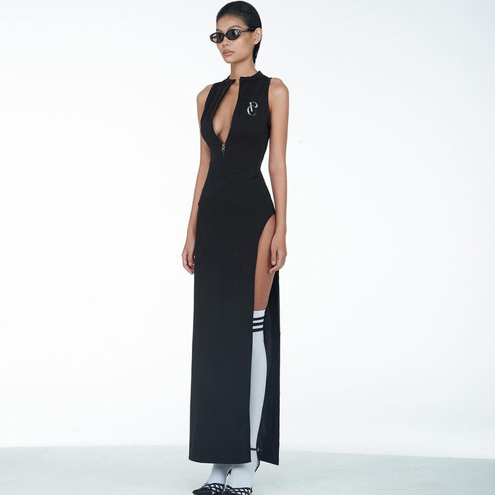 Dame Sporty Lynlås-Maxi-Kjole Stilla