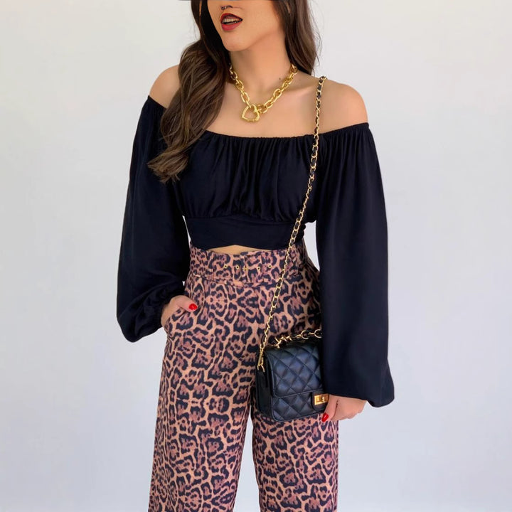 Damer Off-Shoulder Bluse med voluminøse ærmer Stilla