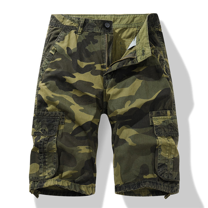 Herrer camouflage cargo-shorts med alsidige lommer og justerbar talje Stilla