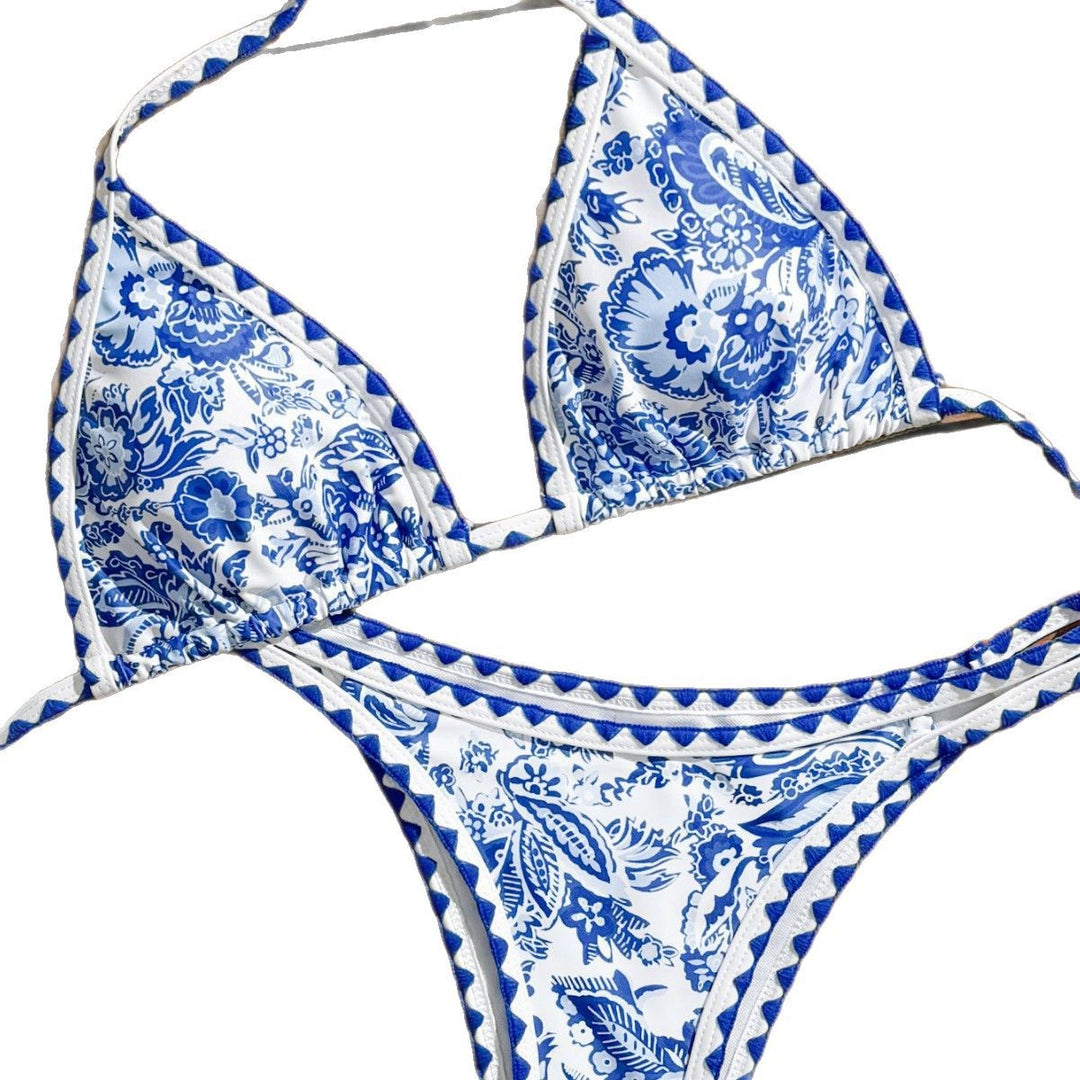 Dame bikini-sæt med blomstertryk og justerbare stropper Stilla
