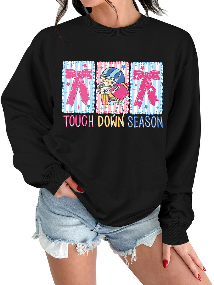 Kvinders sweatshirt med kreativ fodboldmotiv og afslappet snit Stilla