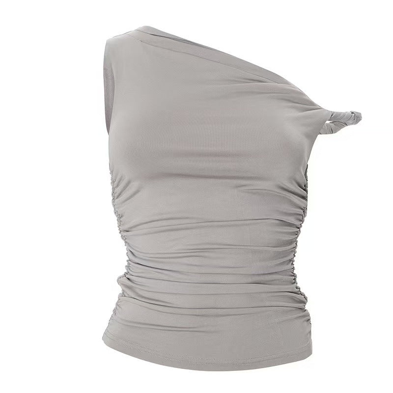 Dame Ensidet Rynketop med elastisk Design Skovae