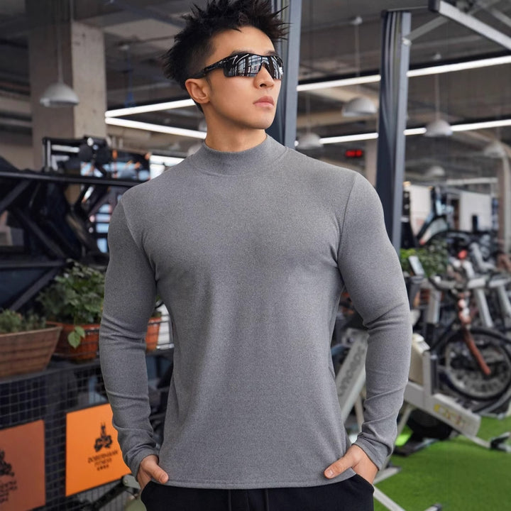 Herre Fitness Langærmet shirt med moderne snit og åndbar teknologi Stilla
