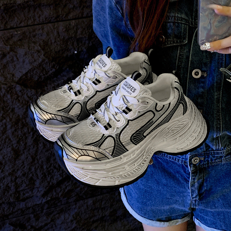 Dame Chunky Sneakers med innovativ dæmpningsteknologi og åndbart mesh-overmateriale Stilla